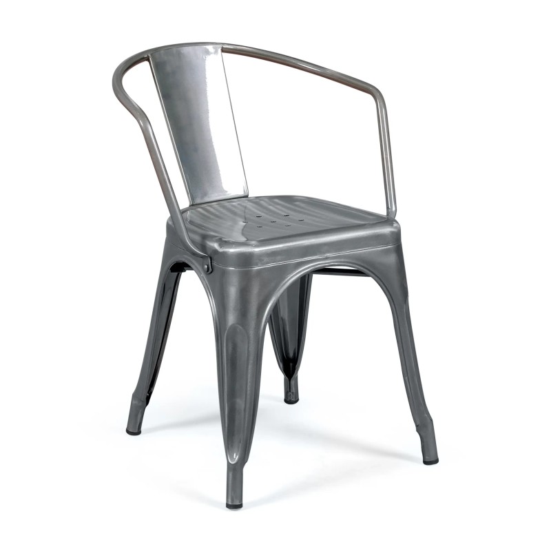 Réplique de la chaise Tolix avec accoudoirs