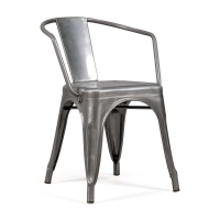Cadeira de metal Bistro com apoios para os braços - Empilhável e resistente Mueble Design