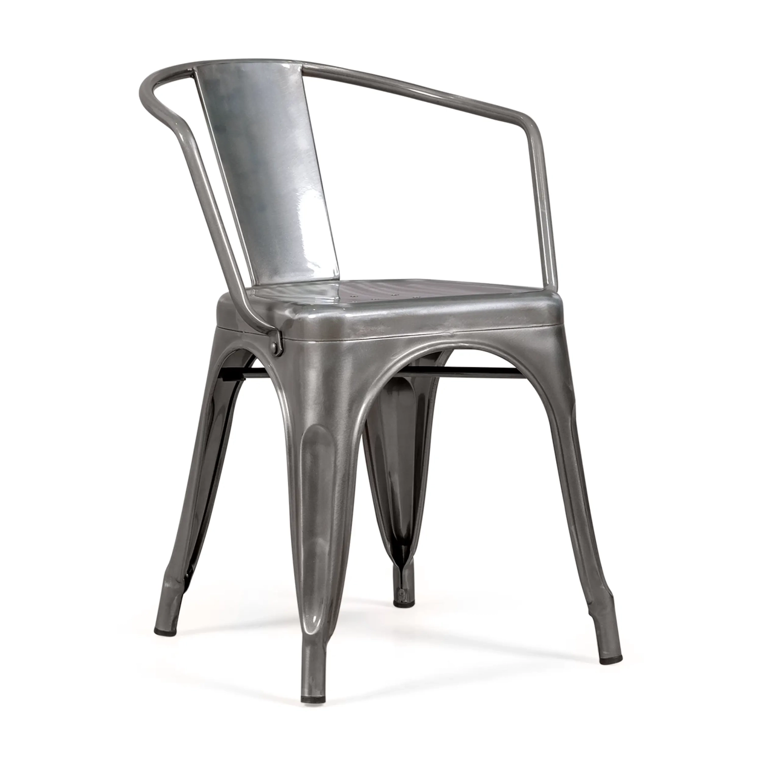 Chaise en métal Bistro avec accoudoirs - Empilable et robuste Meubles Concept