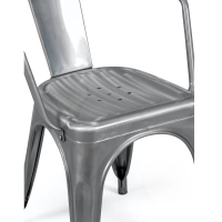 Metal chair Bistro with armrests | Stackable and resistant - Mueble Design