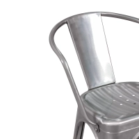 Metallinen tuoli Bistro käsinojilla - pinottava ja tukeva Mobelarium