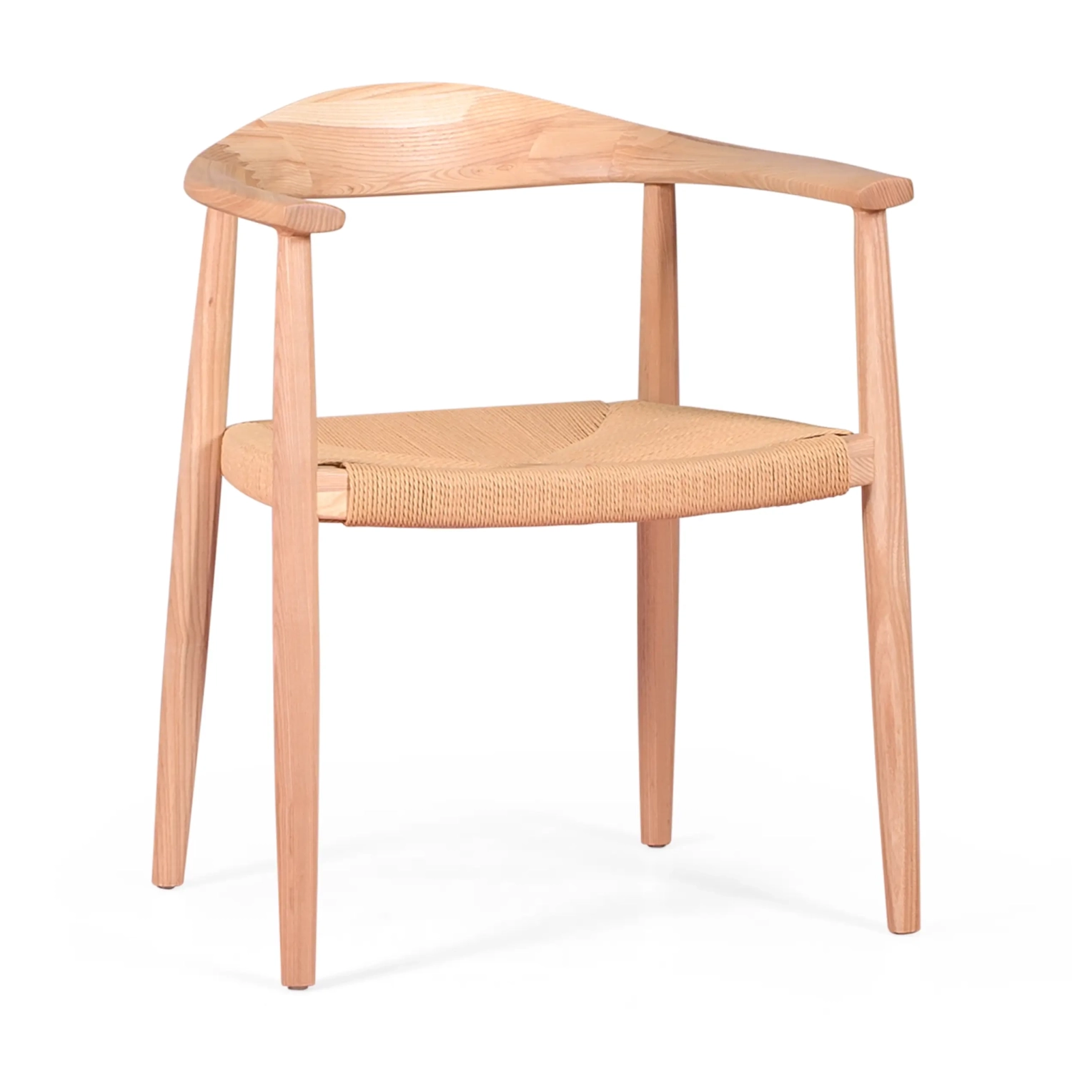 Réplica da cadeira de Hans J. Wegner em madeira de freixo