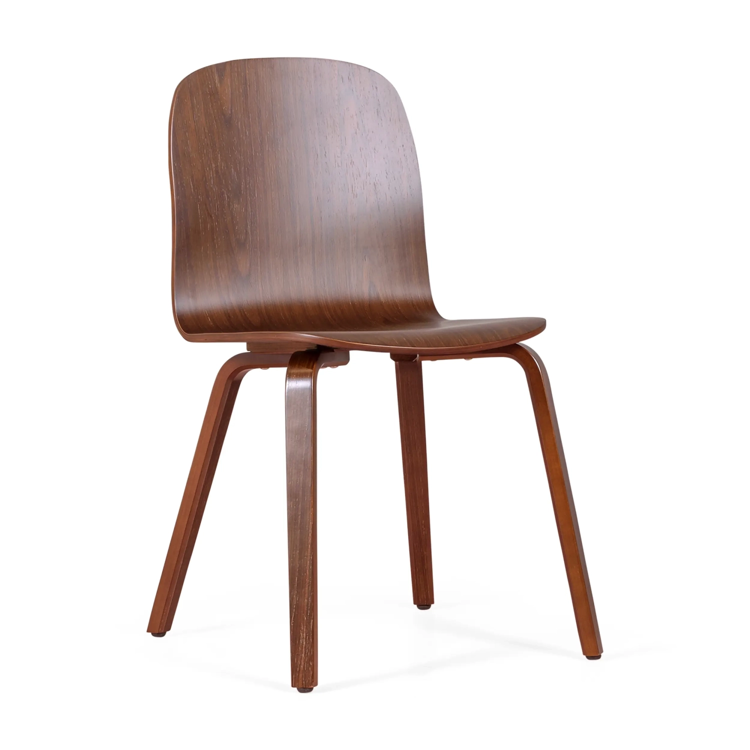 Silla de diseño nórdica Hut en madera de nogal | Estilo escandinavo elegante