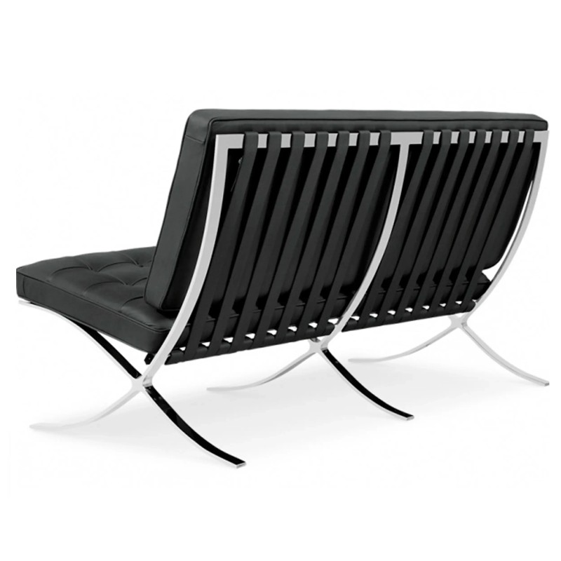 Barcelona Chair Half-leather 2 Seater - Designer Sofas furnmod