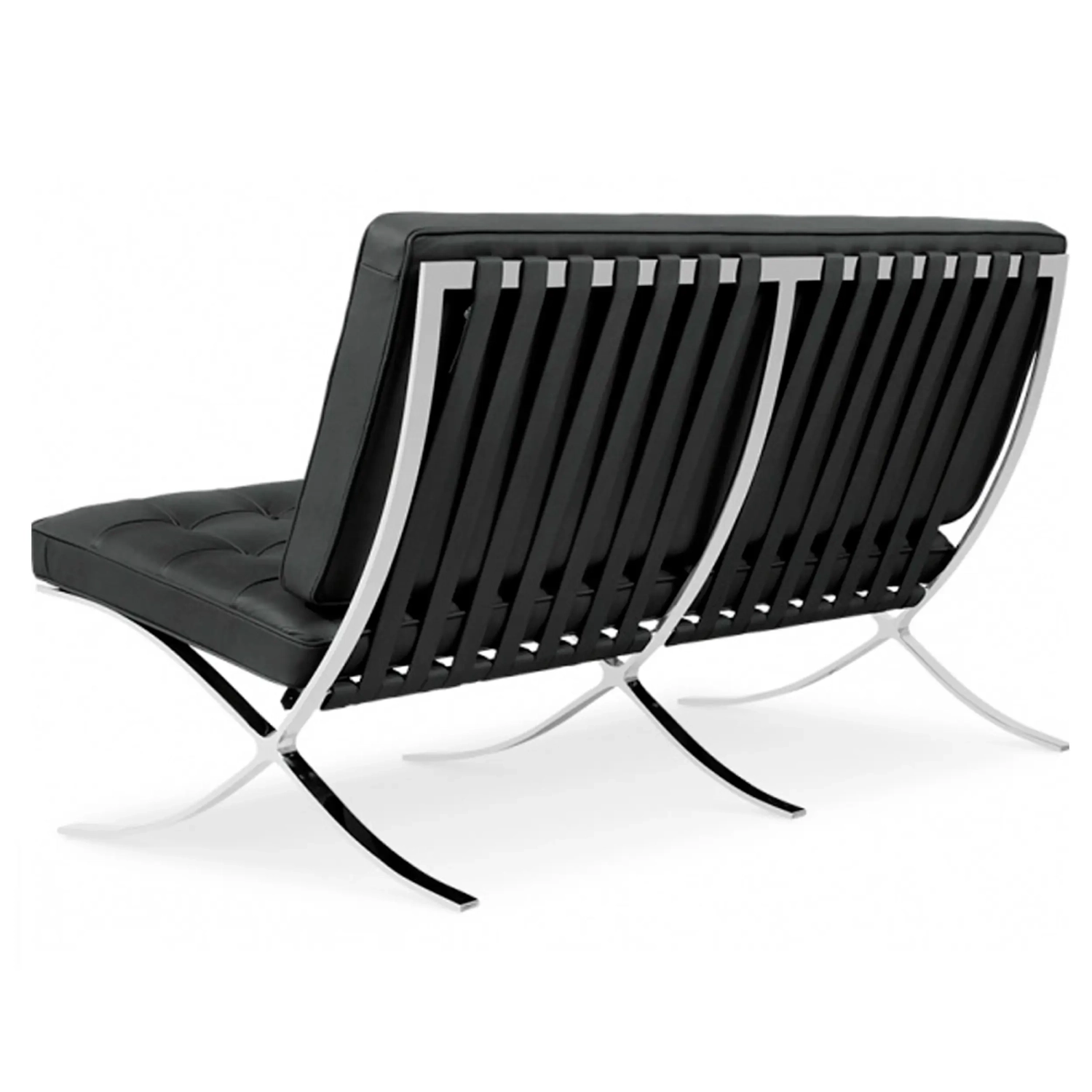 Fauteuil Barcelona chair  2 places Half leather - Meubles Concept