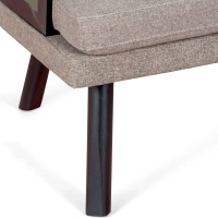 Leeds Natuur Rotan Leunstoel met Katoenen Kussen : Vintage Stijl Scandinavisch