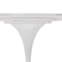 Tulip (120cm) Design Esstisch in Carrara Marmor - Mobelarium