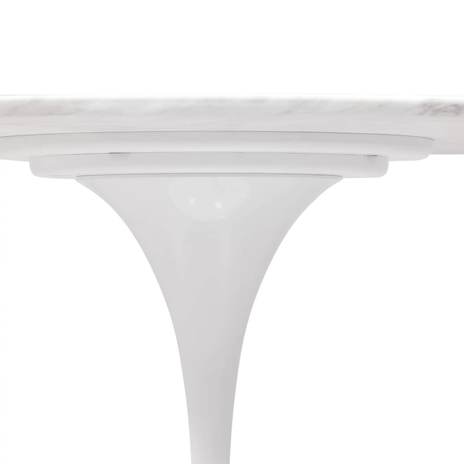 Inspirační tulipánový jídelní stůl v mramoru Carrara 120 cm - designový nábytek