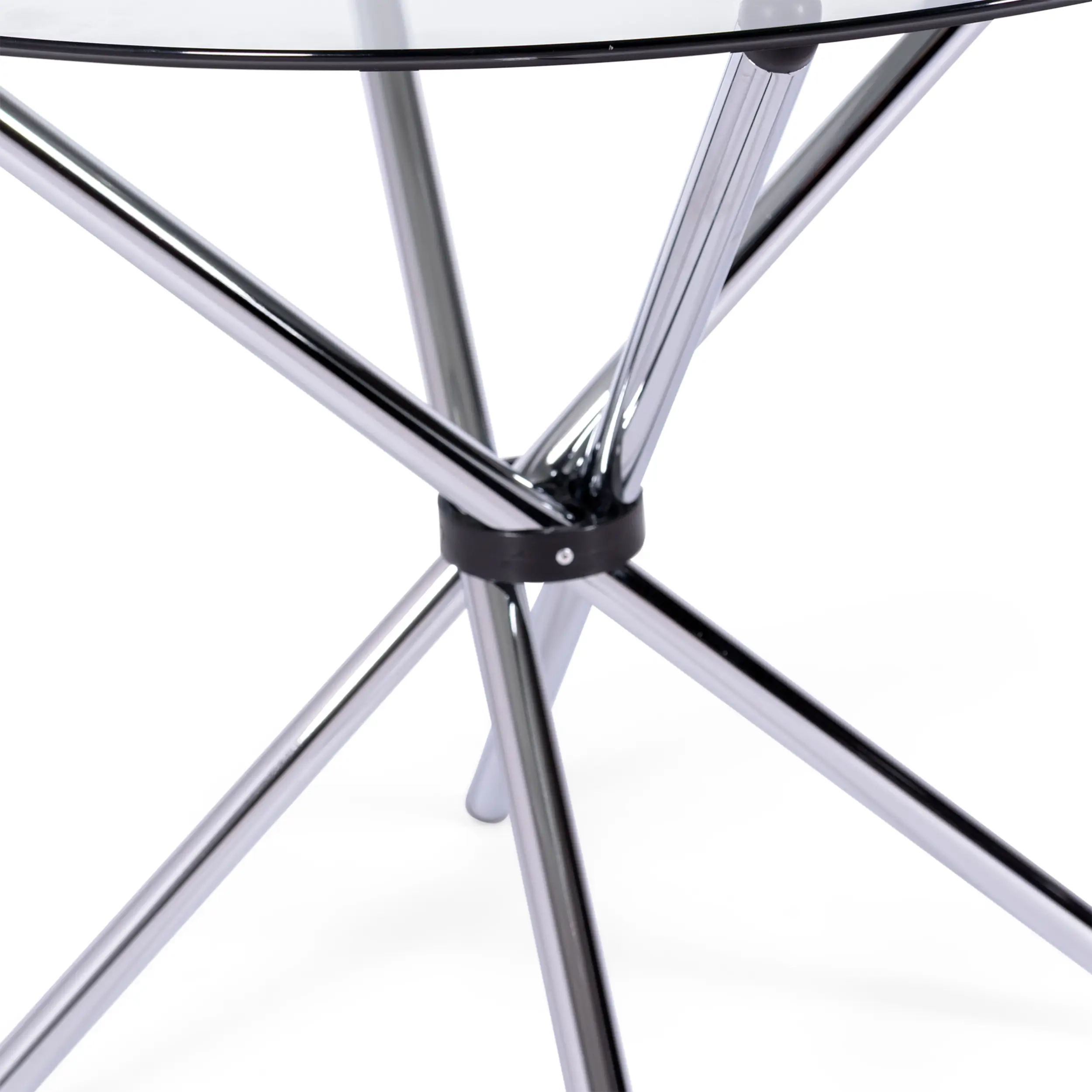 Kulatý skleněný stůl 80 cm | Moderní design do kuchyně a jídelny