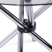 Table ronde en verre 80 cm | Design moderne pour cuisine et salle à manger
