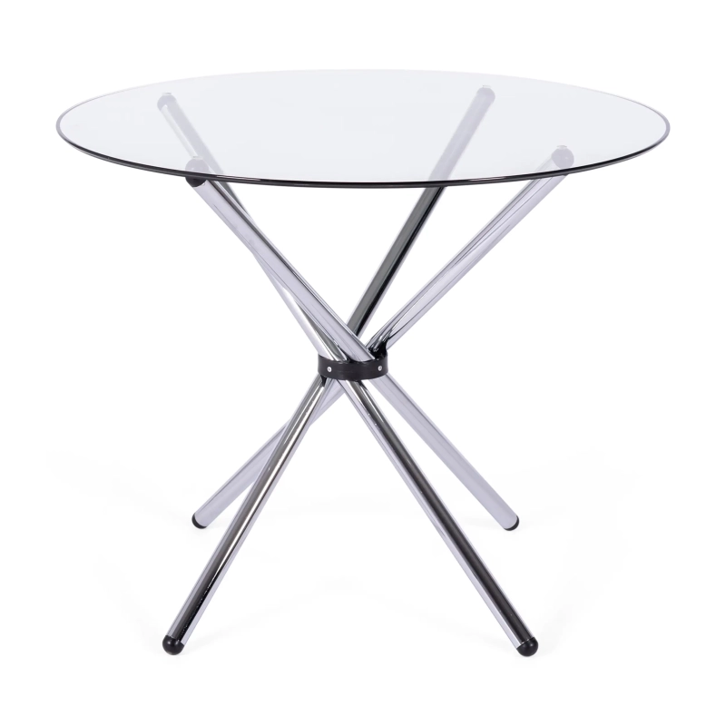 Mesa redonda de vidro 80 cm | Design moderno para cozinha e sala de jantar