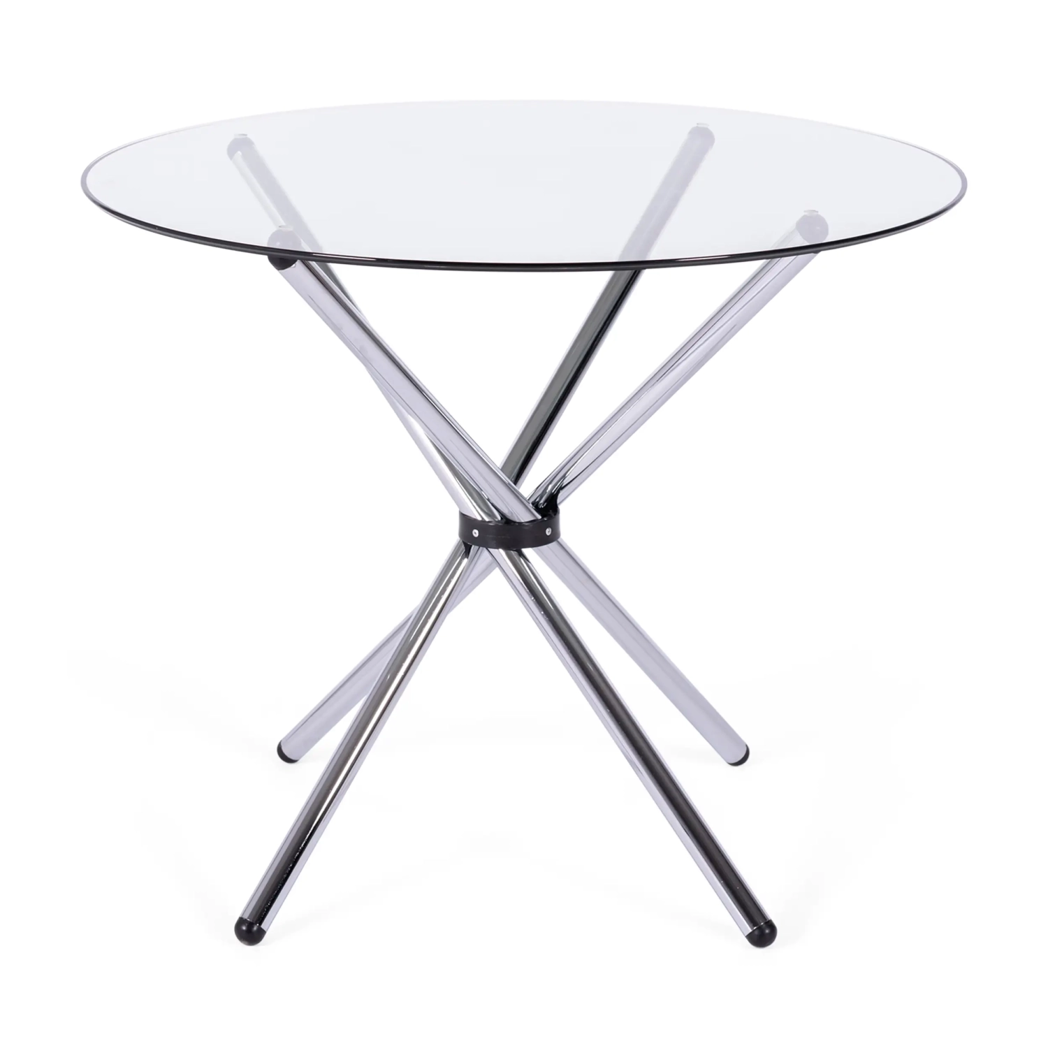 Mesa redonda de vidro 80 cm | Design moderno para cozinha e sala de jantar
