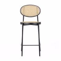 Barstoel Vintage Bar Preston Rotan, naturel 65 cm - Antiek Mobelarium