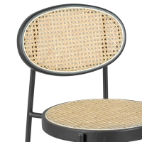 Tabouret Bar vintage Preston en rotin naturel 65 cm - Meubles Concept