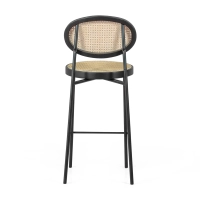 Tabouret Bar vintage Preston en rotin naturel 65 cm - Meubles Concept