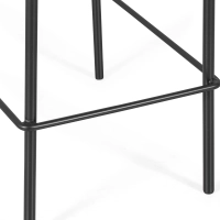 Barstoel Vintage Preston 75 cm | Natuurlijk rotan en zwart frame