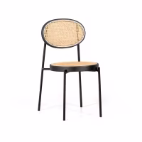Pack 4 Stühle Preston Natural Rattan | Retro und handgefertigtes Design