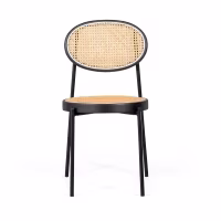 Pack 4 Stühle Preston Natural Rattan | Retro und handgefertigtes Design
