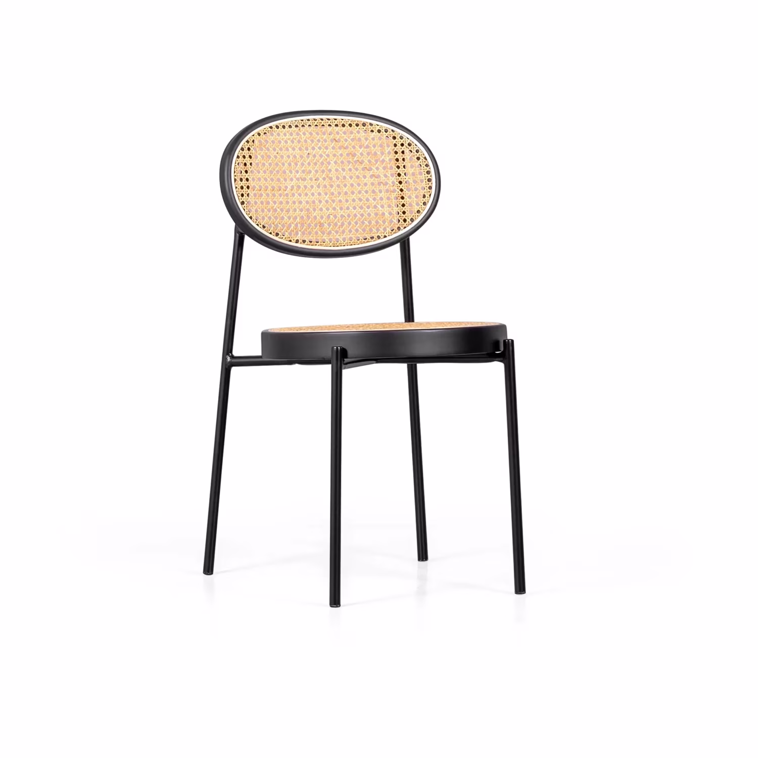 Pack 4 Stühle Preston Natural Rattan | Retro und handgefertigtes Design