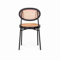 Balení 4 židlí Preston z přírodního ratanu | Retro a ručně vyráběný design
