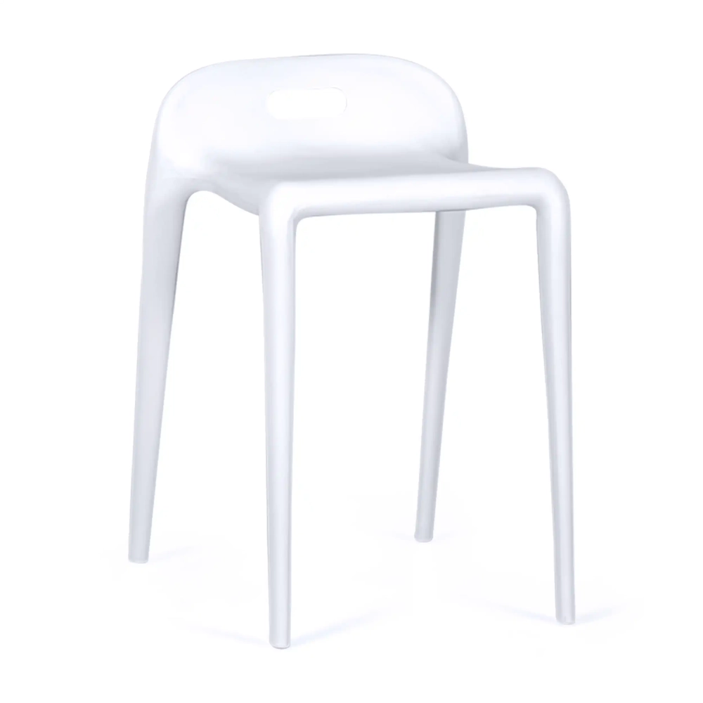 Hocker design Didi 45 cm Weiß | Minimalistisches und leichtes Design