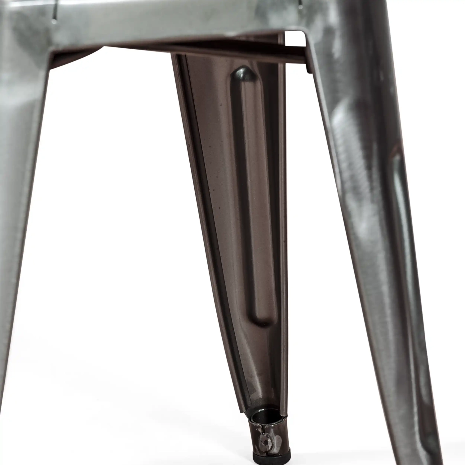 Sgabello Bistro metallico 45 cm | Stile industriale impilabile