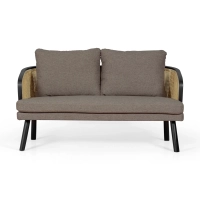 Canapé 2 places Loveseat Leeds en rotin naturel | Vintage Style Scandinave