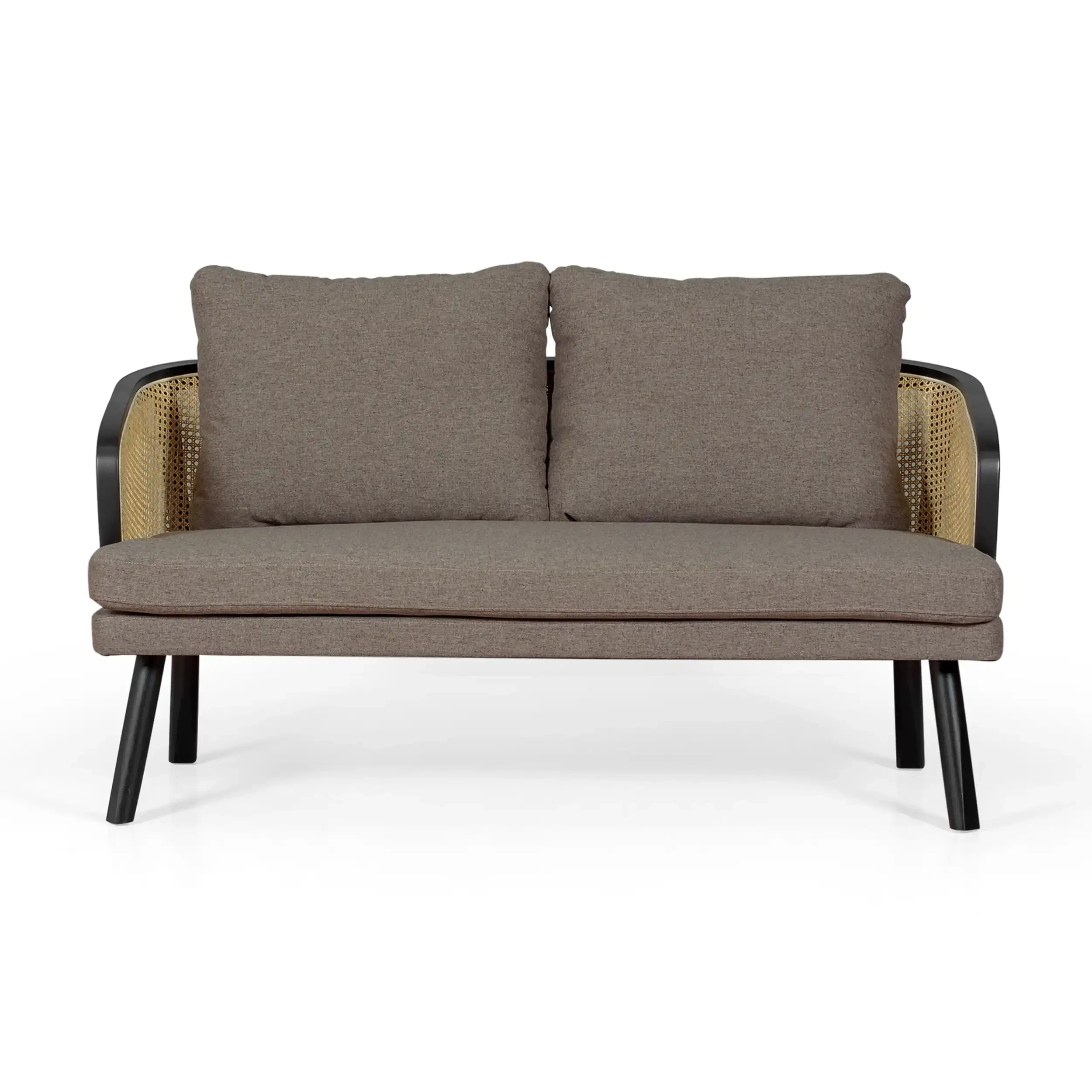 Loveseat 2-Sitzer Sofa Leeds aus natürlichem Rattan | Vintage Style Skandinavisch