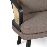 Loveseat 2 zitsbank Leeds in natuurlijk rotan | Vintage stijl Scandinavisch