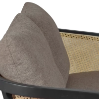Sofá Loveseat de 2 Plazas Leeds en Ratán Natural | Estilo Vintage Nórdico