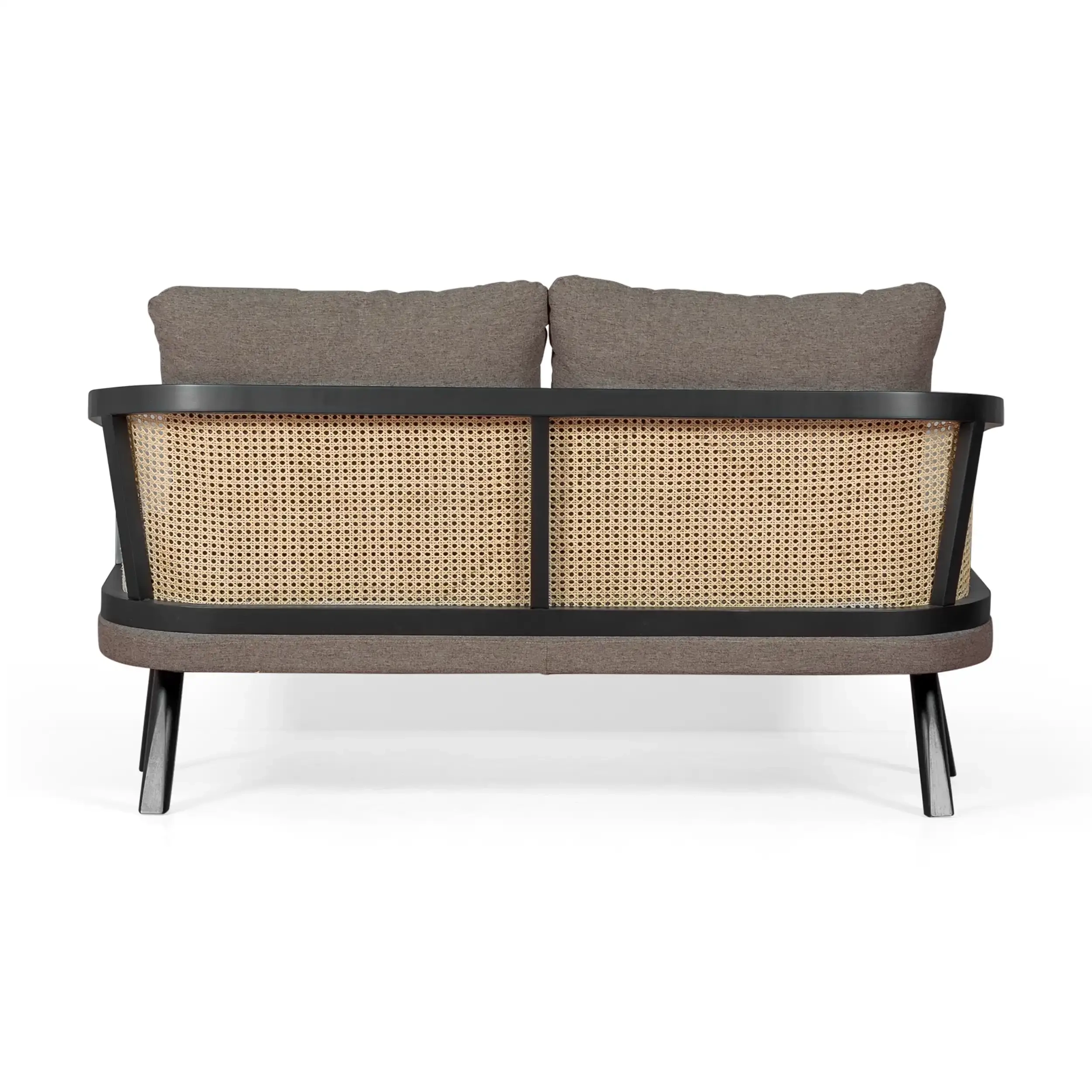Loveseat 2 zitsbank Leeds in natuurlijk rotan | Vintage stijl Scandinavisch