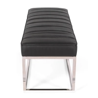 Praga Design-penkki kromattua terästä ja keinonahkaa | Moderni tyyli