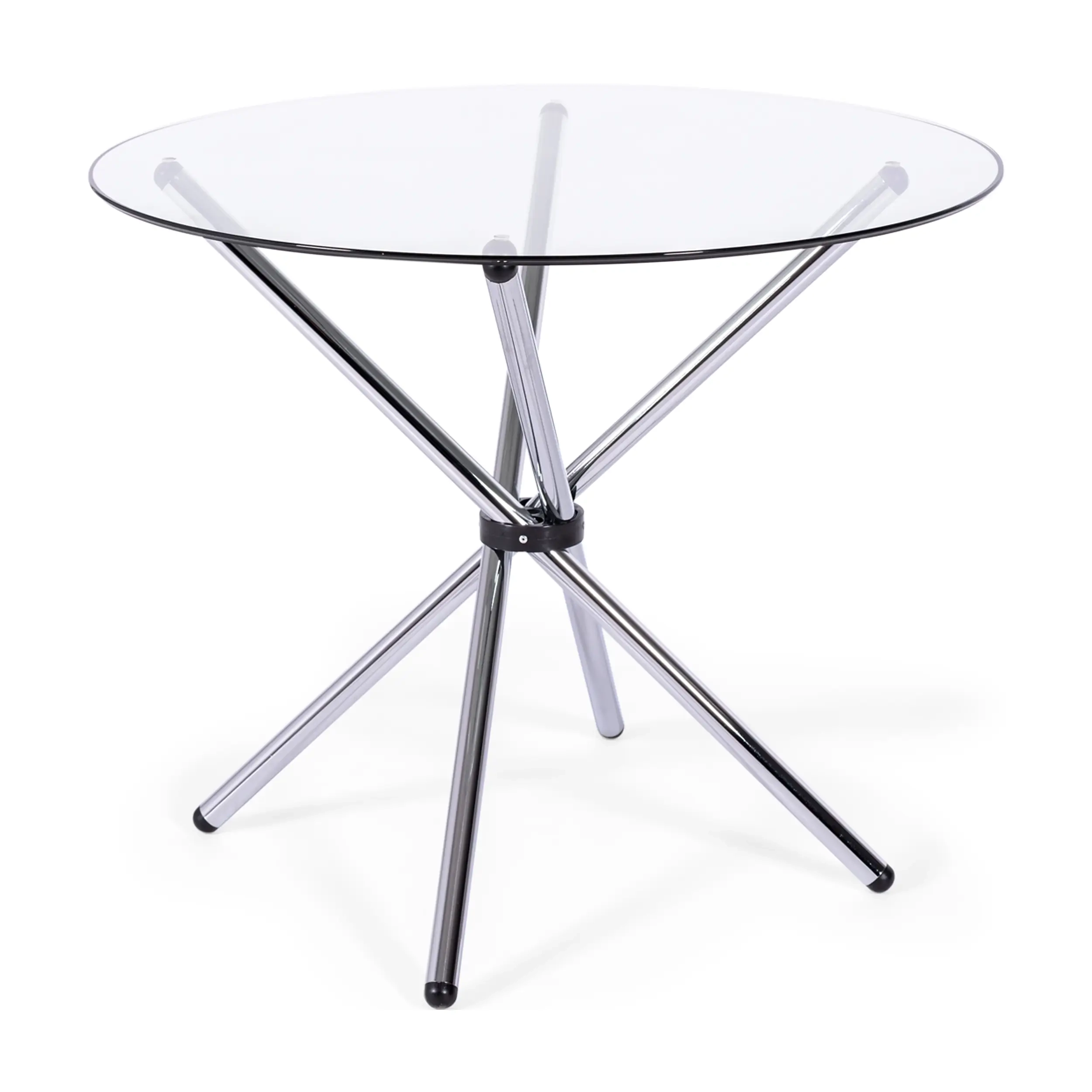 Kulatý skleněný stůl 80 cm | Moderní design do kuchyně a jídelny