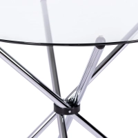 Kulatý skleněný stůl 80 cm | Moderní design do kuchyně a jídelny