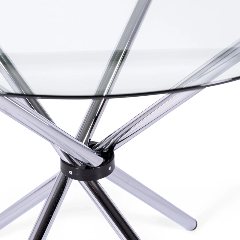 Tavolo rotondo in vetro 80 cm | Design moderno per cucina e sala da pranzo