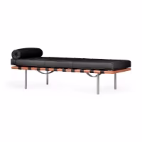 Réplica Daybed Barcelona Daybed em pele preta