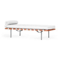 Replik Daybed Barcelona Daybed in weißem Leder