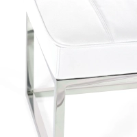 Praga Design Bank van Verchroomd Staal en Kunstleer | Moderne Stijl