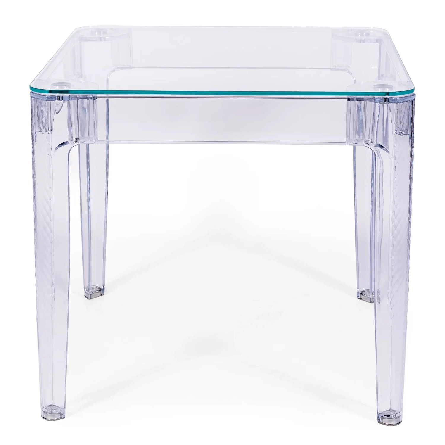 Mesa de Comedor Cuadrada Ghost 80 cm | Diseño Transparente y Moderno