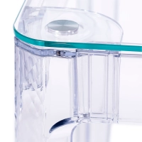 Čtvercový jídelní stůl Ghost 80 cm : transparentní moderní design