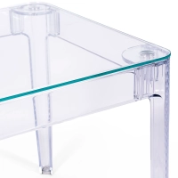 Mesa de Comedor Cuadrada Ghost 80 cm | Diseño Transparente y Moderno