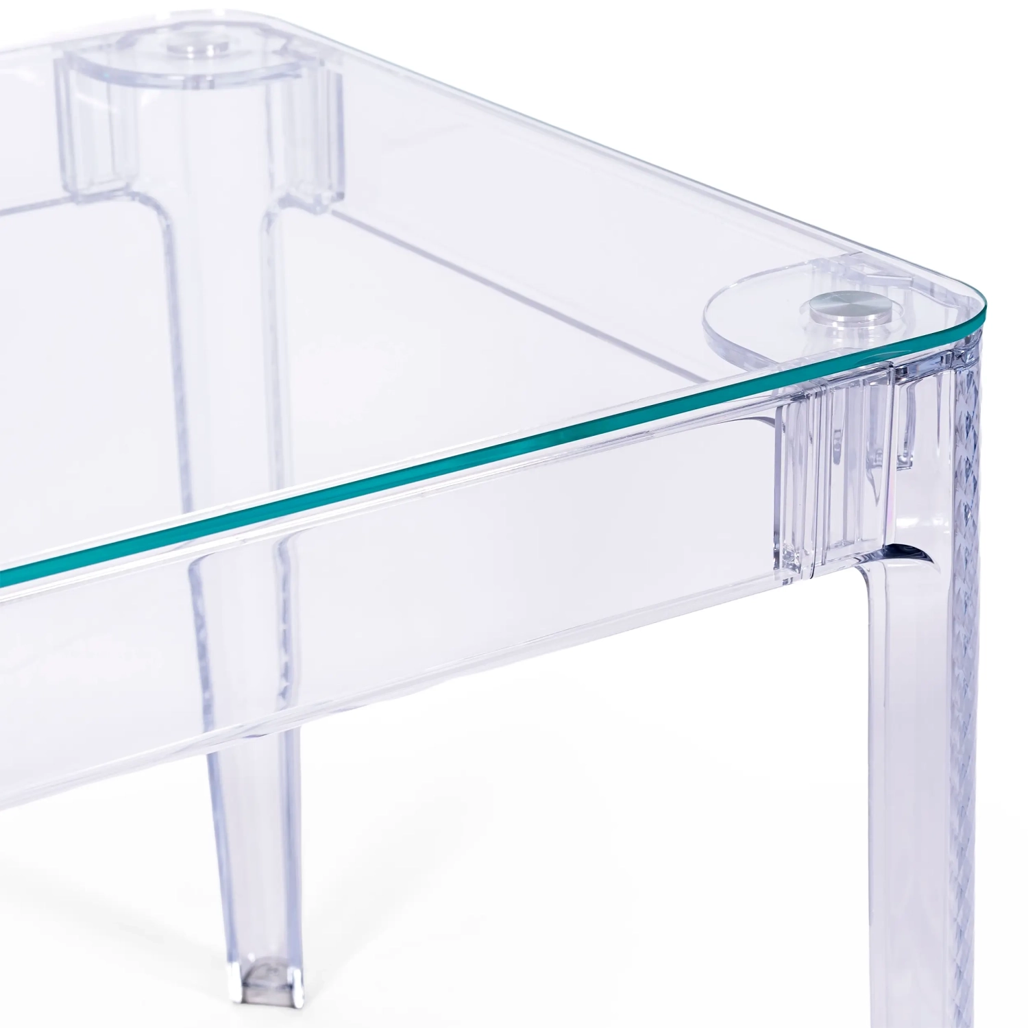 Ghost Square Dining Table 80 cm : Transparent Modern Design