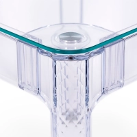 Ghost Square Esstisch 80 cm : Transparentes Modernes Design