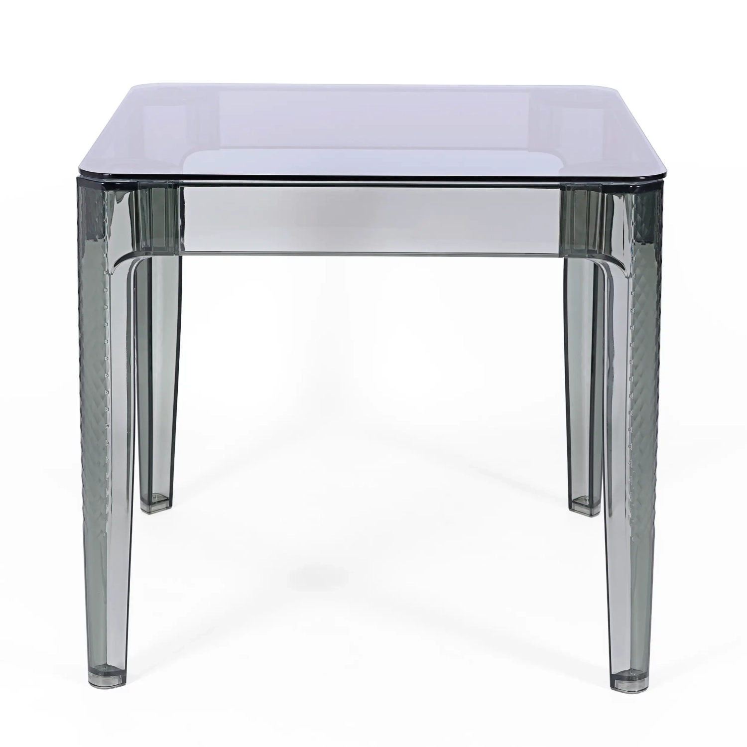 Čtvercový jídelní stůl Ghost 80 cm : transparentní moderní design
