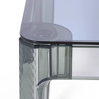 Ghost Square ruokapöytä 80 cm : läpinäkyvä moderni muotoilu