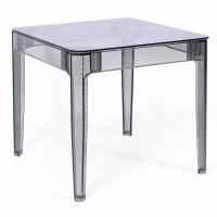 Ghost Vierkante Eettafel 80 cm : Transparant Modern Ontwerp