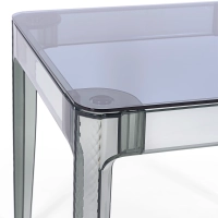 Ghost Square ruokapöytä 80 cm : läpinäkyvä moderni muotoilu