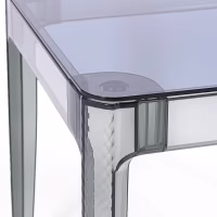 Ghost Vierkante Eettafel 80 cm : Transparant Modern Ontwerp