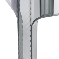 Kwadratowy stół jadalniany Ghost 80 cm: przezroczysty, nowoczesny design