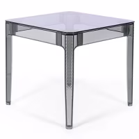 Ghost Vierkante Eettafel 80 cm : Transparant Modern Ontwerp